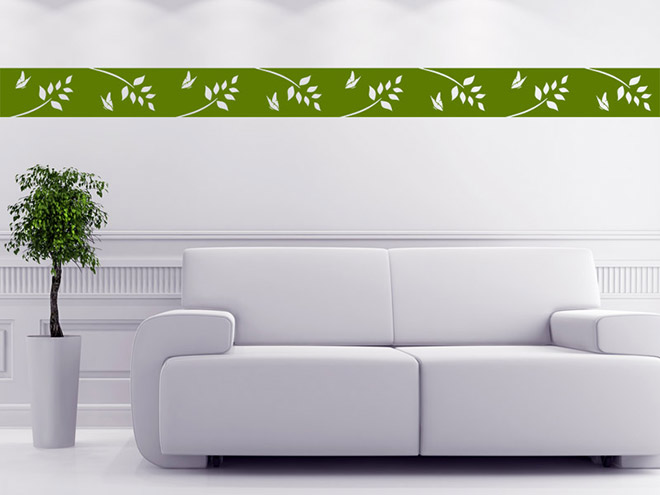 Wandtattoo Bord�re Bl�tter