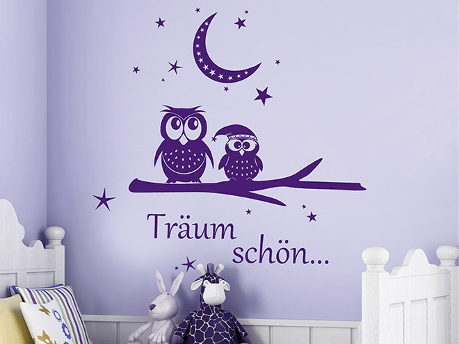 Wandtattoo Tr�um sch�n Eule...