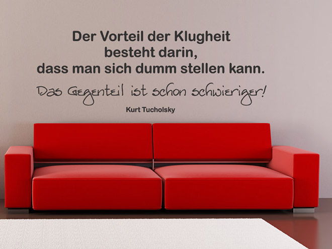 Wandtattoo Der Vorteil der Klugheit...