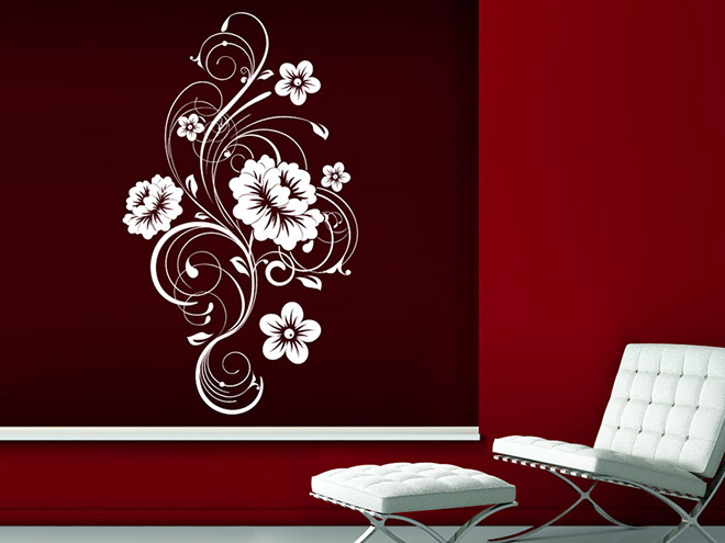Wandtattoo Bl�tenornament
