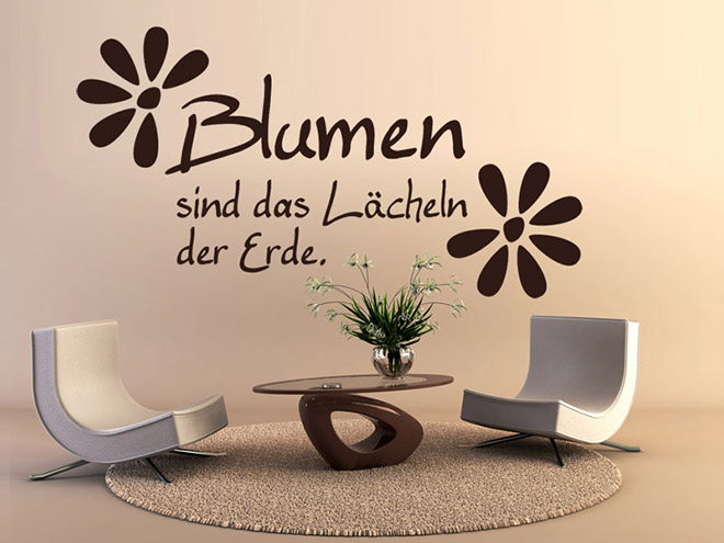 Wandtattoo Blumen sind das L�cheln...