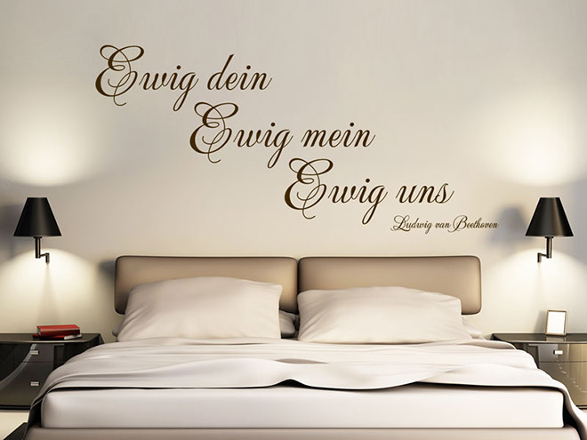 Ewig uns Wandtattoo Beethoven Zitat von Wandtattoos.de