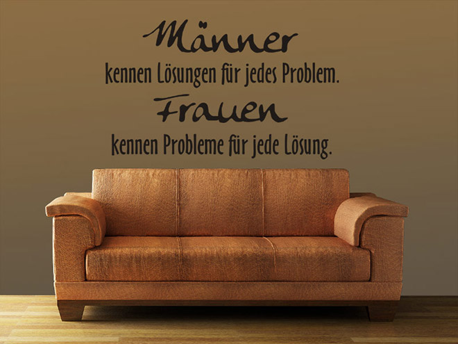 Wandtattoo M�nner kennen L�sungen...