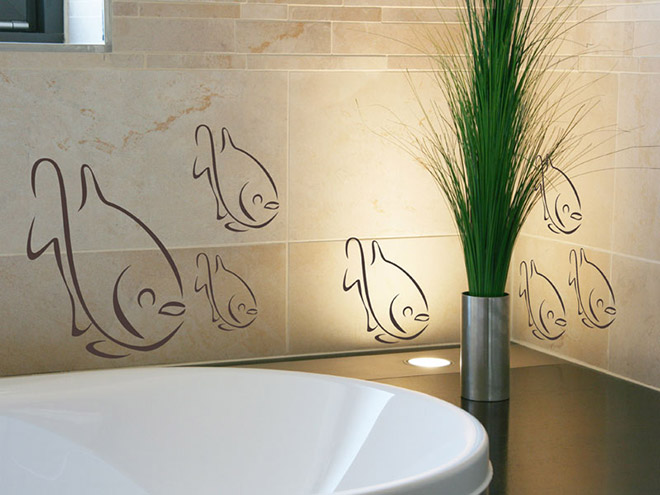 Wandtattoo S�sse Fische im Set