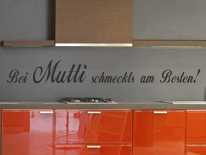 Wandtattoo Bei Mutti schmeckts...
