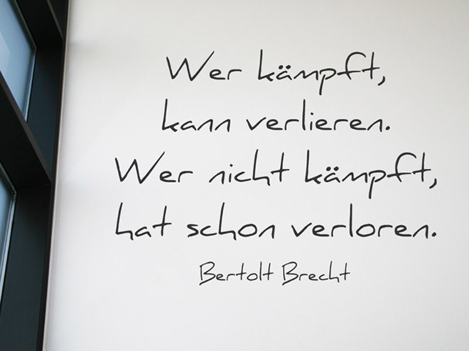 Wandtattoo Wer k�mpft, kann verlieren...