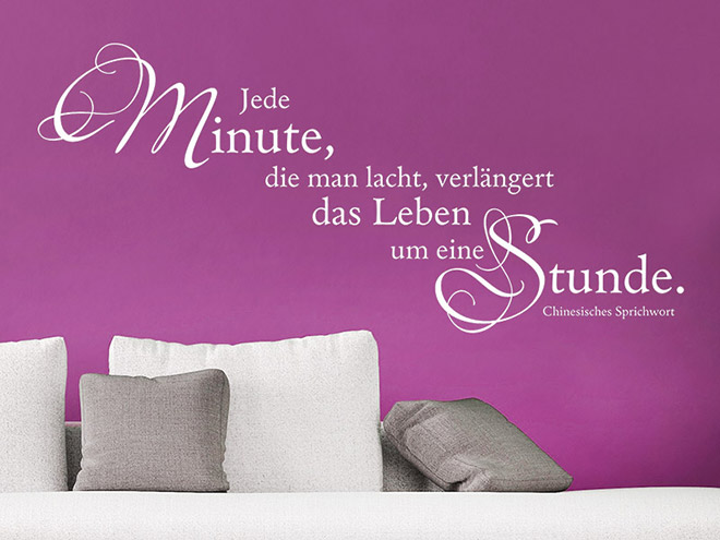 Wandtattoo Jede Minute...