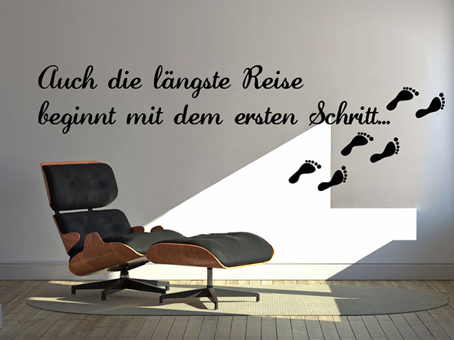 Wandtattoo Auch die l�ngste Reise...