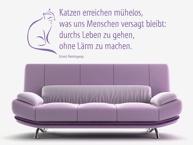 Wandtattoo Katzen erreichen m�helos...