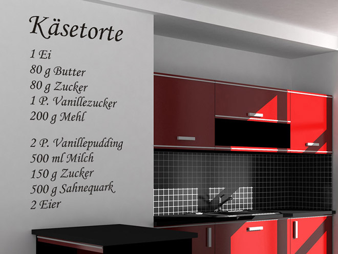 Wandtattoo Oma`s K�setorte