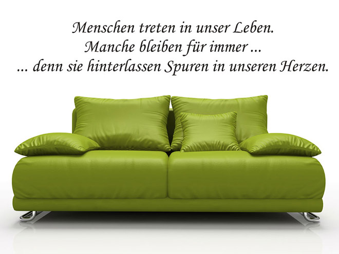 Wandtattoo Menschen treten in unser Leben...