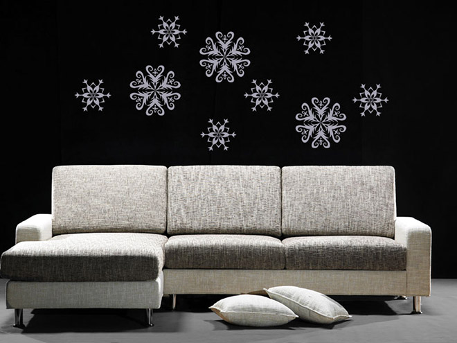 Wandtattoo Winterliche Eisblumen