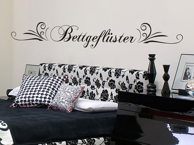 Wandtattoo Bettgefl�ster
