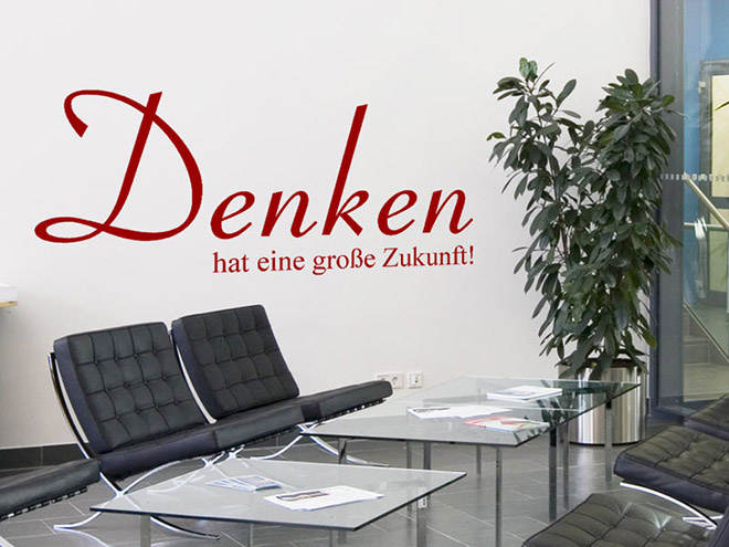 Wandtattoo Denken hat eine gro�e Zukunft!