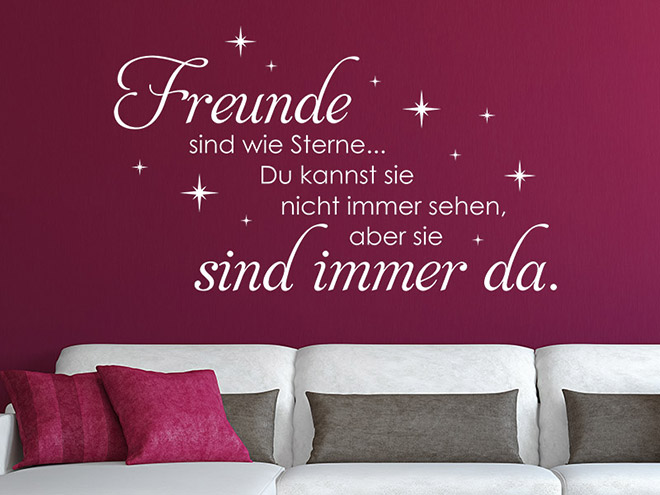 Wandtattoo Freunde sind wie ...