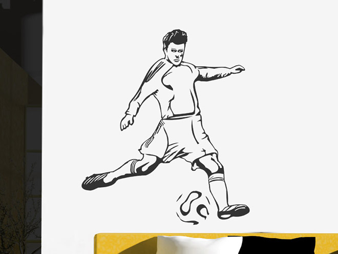 Wandtattoo Fu�ballspieler