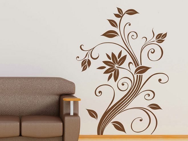 Wandtattoo Kletterpflanze mit Bl�te