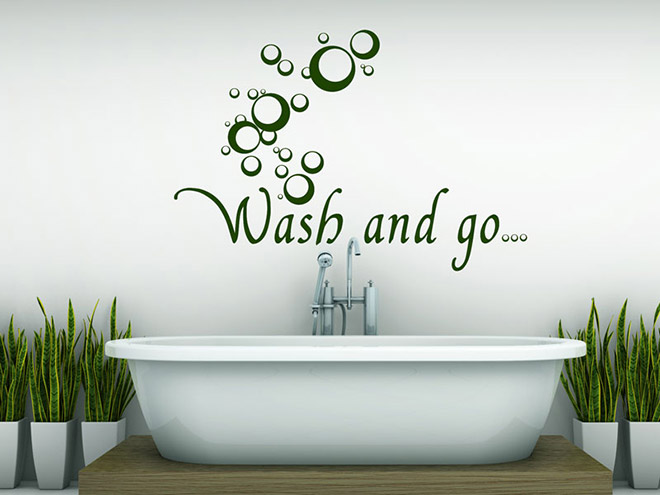 Wandtattoo Wash and go...