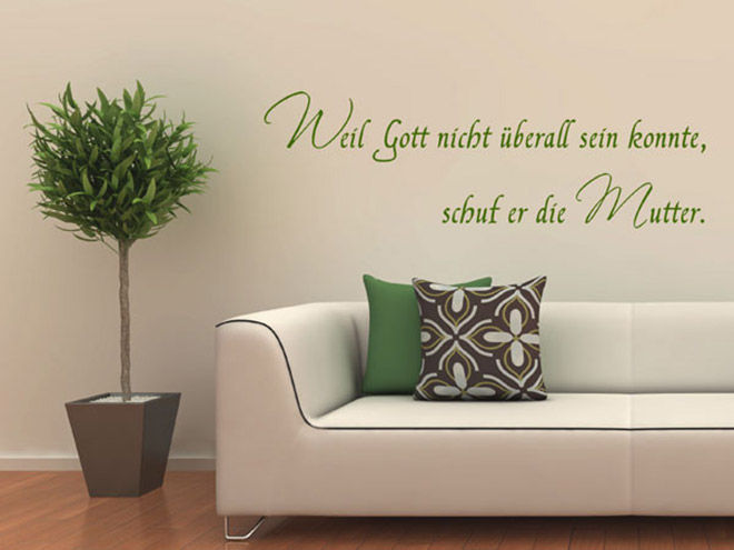 Wandtattoo Weil Gott ...
