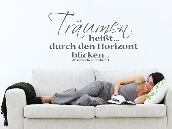 Wandtattoo Tr�umen heisst...