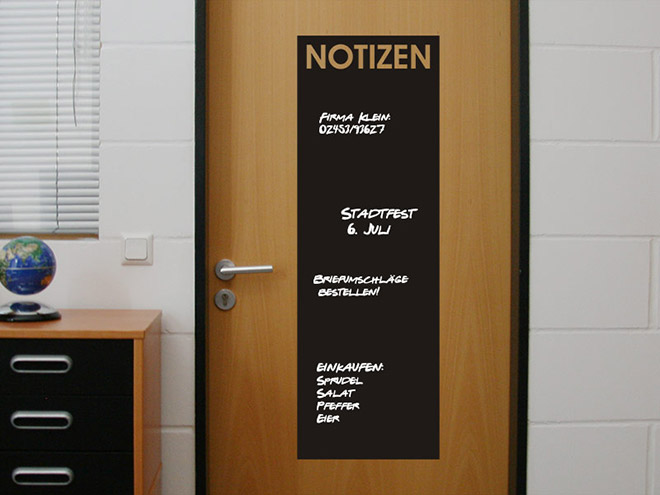 Tafelfolie Notizen