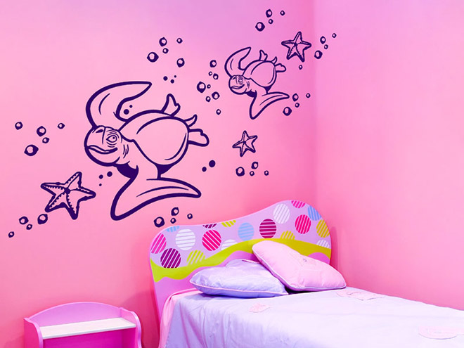 Wandtattoo Unterwasserwelt mit Schildkr�te