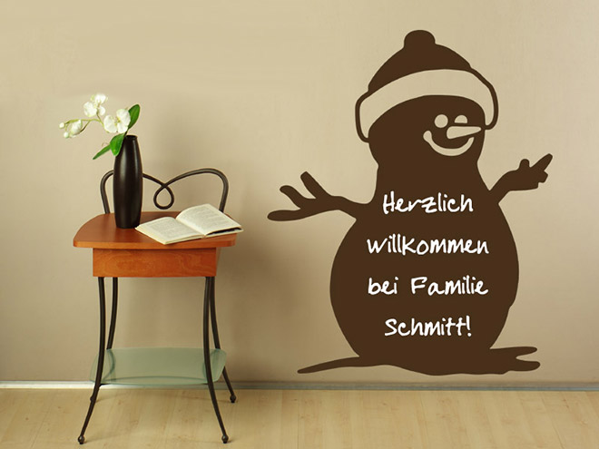 Tafelfolie Schneemann