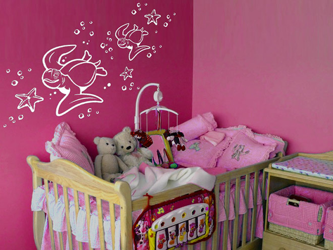 Wandtattoo Unterwasserwelt mit Schildkr�te