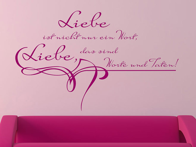 Wandtattoo Liebe ist nicht nur ein Wort...