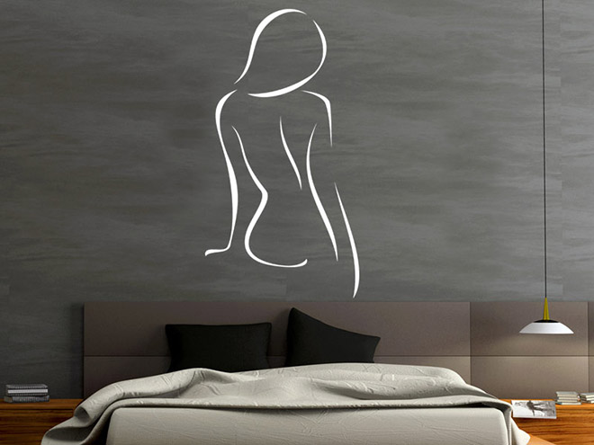 Wandtattoo Bezaubernde R�ckansicht