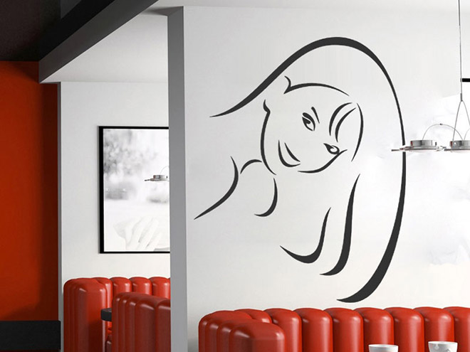 Wandtattoo Lachende Sch�nheit