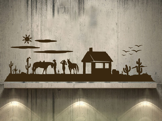 Wandtattoo Westernlandschaft
