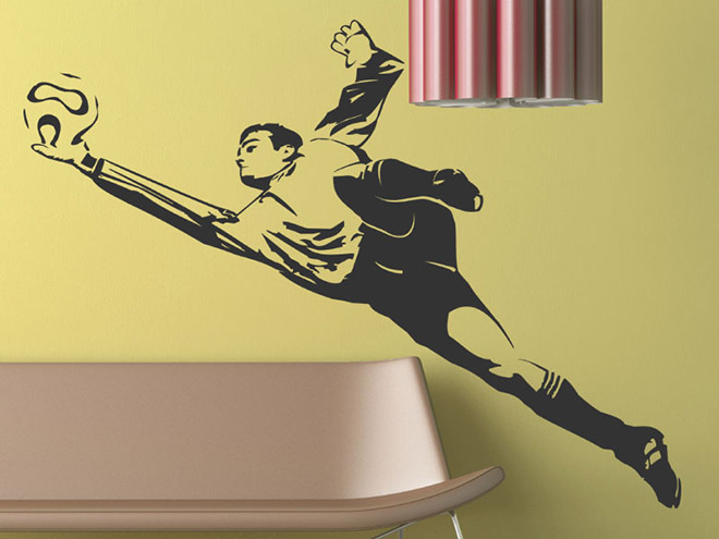Wandtattoo Fu�ball Torwart