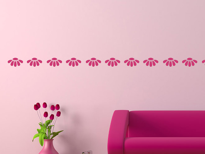 Wandtattoo Bord�re G�nsebl�mchen Bl�ten