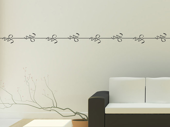 Wandtattoo Bord�re Schn�rkel modern