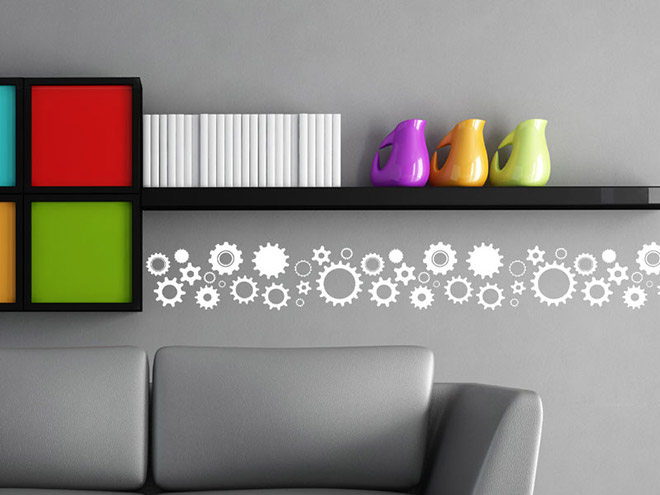 Wandtattoo Bord�re Zahnr�der