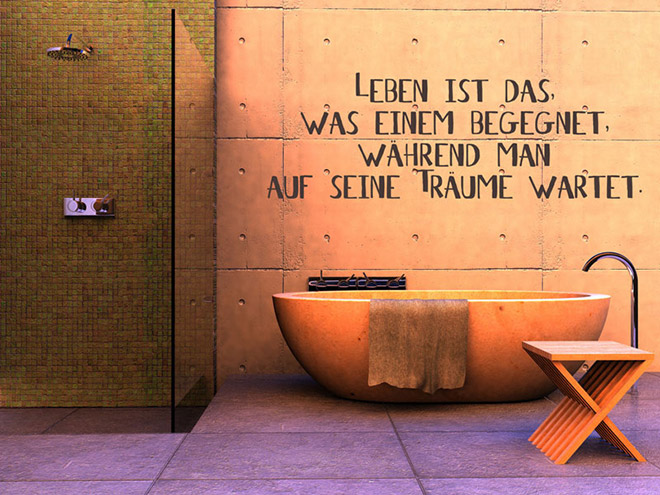 Wandtattoo Leben ist das...