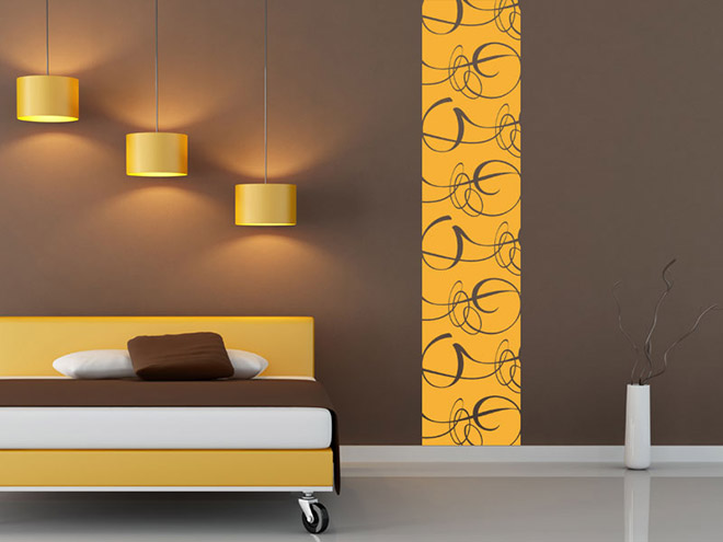 Wandbanner geschwungene Ornamente