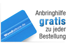 Wandtattoo Anbringhilfe gratis