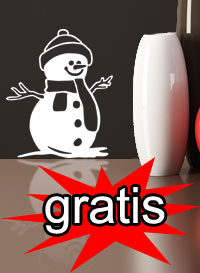 Wandtattoo Schneemann