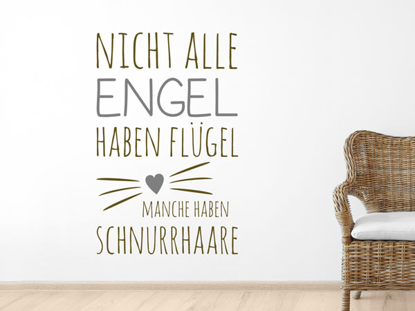 Wandtattoo Katzenspruch Nicht alle Engel