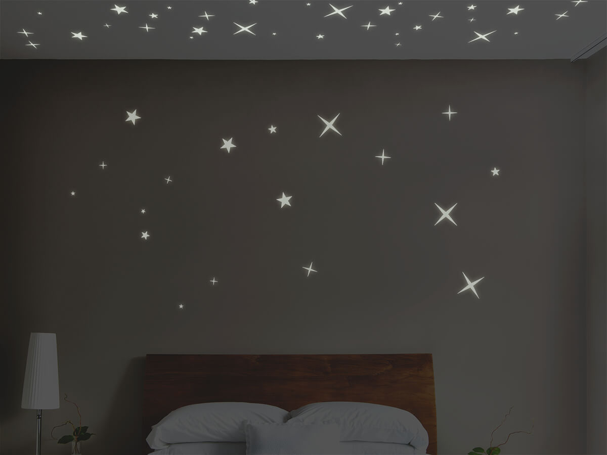 Leuchtsterne, Sternenhimmel für die Wand