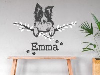 Wandtattoo Hund mit Name