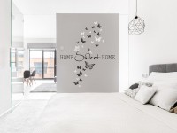 Wandtattoo Home Sweet Home mit Schmetterlingen