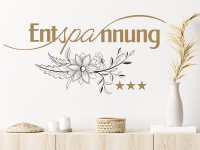 Wandtattoo Wellness Entspannung mit Blume