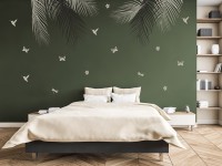 Wandgestaltung Schlafzimmer Urban Jungle mit Farn