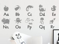 Wandtattoo Alphabet mit Symbolen