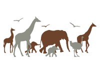 Wandtattoo anders anordnen Tier Safari Original