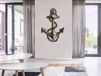 Wandtattoo Anker in Dunkelbraun