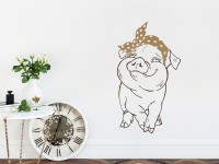 Wandtattoo Bauernhof Süßes Schwein